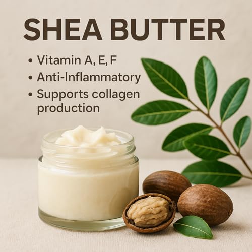 GiDeli Sheabutter Bio 1 kg unraffiniert handgeknetet A-Grade African Pure Elfenbein All-Natural, glatte Shea-Nuss-Lippenbalsam-Körperbutter für alle Hauttypen
