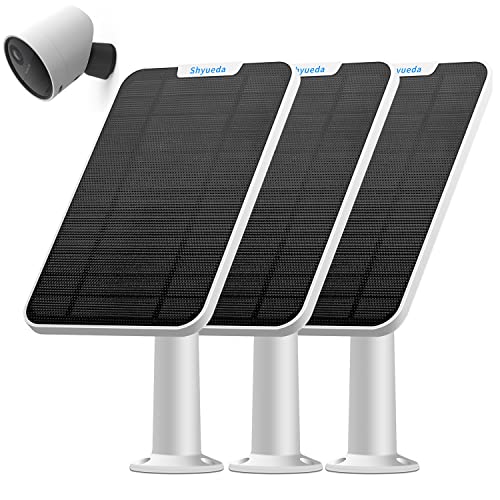 Image of 4W Solar Panel Charging Compatible with SimpliSafe Outdoor Security Camera only, with 13.1ft Waterproof Charging Cable, IP65 Weatherproof,Includes Secure Wall Mount(White)