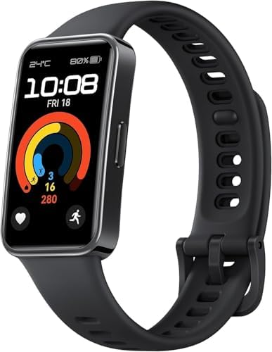 HUAWEI Band 9, Comfortable All-Day Wearing, Sleep Tracking, Fast Charging, Durable Battery, Intelligent Brightness Adjustments, 100 different workout modes, Compatible with iOS&Android, Black