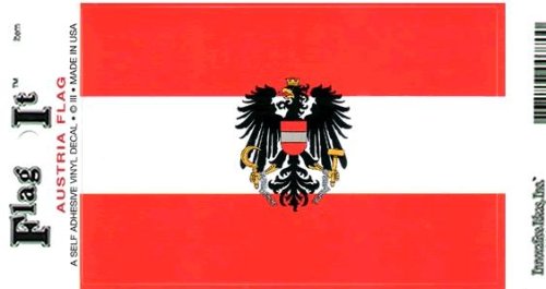 Flag It Austria Heavy Duty Vinyl Bumper Sticker (3 x 5 Inches) - //coolthings.us