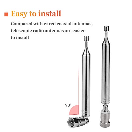 image for Dab FM Radio Aerial 75 Ohm, Ancable Indoor Dab Antenna Telescopic Aeri