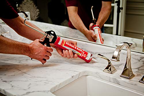 Image of Red Devil 0887 Kitchen & Bath Low Odor Silicone Sealant, 10.1 Oz, Clear, Pack of 1