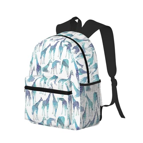 BREAUX Giraffe Pattern Print Lightweight And Comfortable Duffel Bag, Casual Daypack, Multipurpose Backpack2