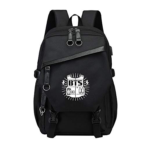 BTS Mochilas Escolares de Viaje para Mujeres y Hombres Bolsa Casual para Portátiles