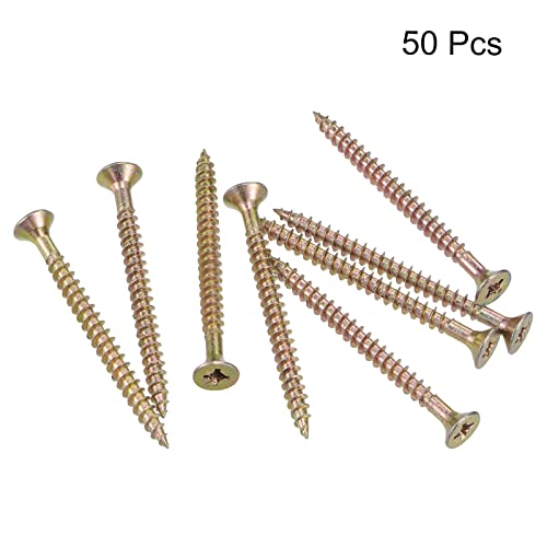 Tornillos para madera M5 x 60mm Cabeza plana Phillips 50pcs miniatura 3