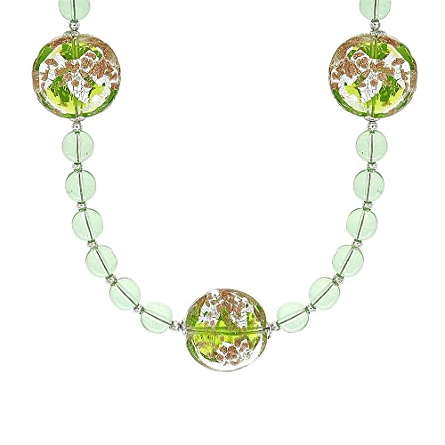 Collier pierres vertes en verre de Murano pour sublimer vos tenues chic au quotidien