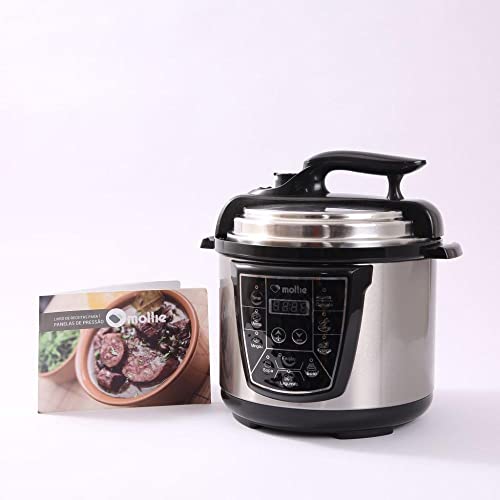 Panela de pressão elétrica multifuncional 4l - Mollie - 220v - Inox + Livro de Receitas