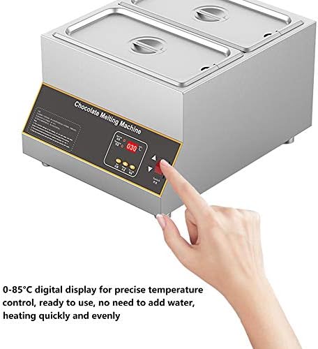 Electric Chocolate Melting Pot - Professional Tempering Machine with Digital Control, 1-4 Tank Capacity, Efficient Heater for Commercial Use, Perfect for Fondue & Baking