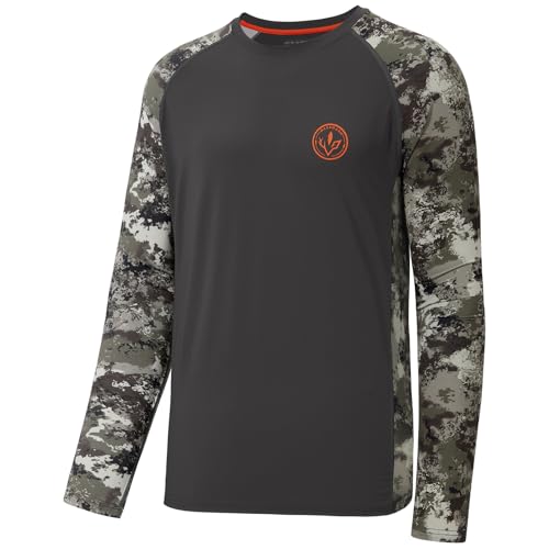 Chemise de chasse légère camouflage pour homme Bassdash avec manches longues