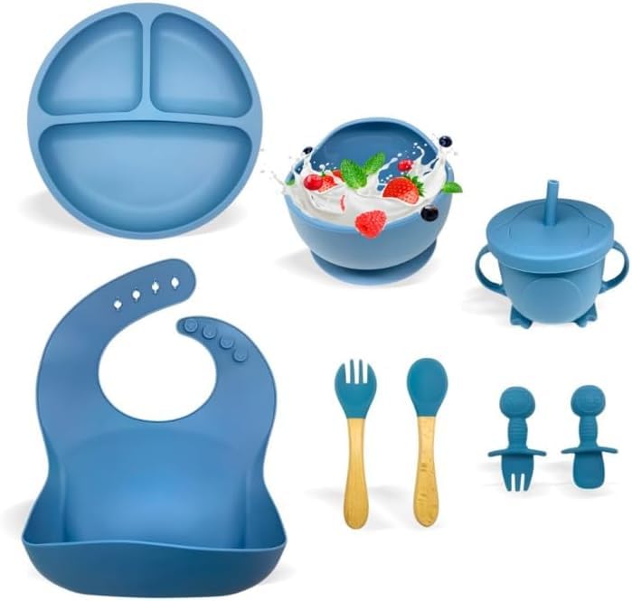Kit Introdução Alimentar Bebê 8 Peças de Silicone e Sem Pontas pa...