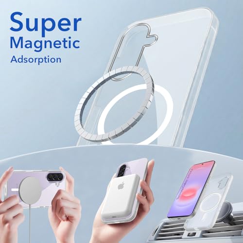 Image of Jkobi Lifetime Anti-Yellow MagSafe Compatible Clear Back Cover Case for Samsung Galaxy A37 5G (Sleek Hard Crystal | Shockproof and Camera Protection)
