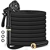 Garden Hose Non-Expanding 100ft, Flexible Garden Hose with 10 Function Hose Nozzle, Lightweight, Kink Free and Water Hose for Outdoor,Yard, Lawn, Car Wash, Marine,and Camper Use