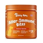 Zesty Paws Allergy Immune Supplement for Dogs - with Omega 3 Wild Alaskan Salmon Fish Oil & EpiCor Pets + Digestive Prebiotics & Probiotics - Anti Itch & Skin Hot Spots + Seasonal Allergies