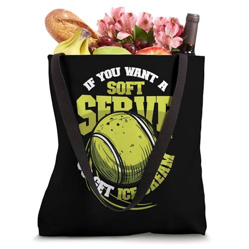 Bolso Tote Divertido de Tenis 'If You Want A Soft Serve' miniatura 4
