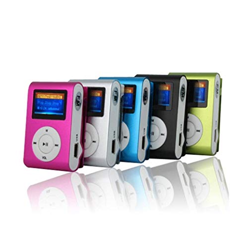 Kukakoo Portable Mp3/Mp4/Fm Radio Player丨Video/Media/Music Player,Support Photo Viewer,K10Clip-On Mini Usb Lcd Screen Mp3 Micro Sd Tf Card Support Sports Music Player - Blue #TOP2