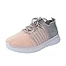 Zapatillas de mujer elegantes Pedule Zapatillas de gimnasia para correr de mujer deportivas de paseo Zapatillas de gimnasia ligeras de gimnasia Zapatillas de tenis para mujer, Rosa, 36 EU