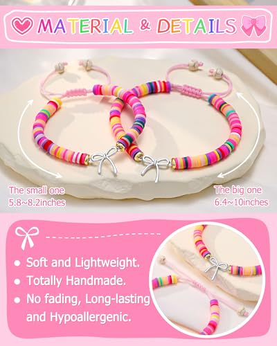PINKDODO Bows Bracelet for 2 First Day of Kindergarten Bracelet Gifts for Girls4