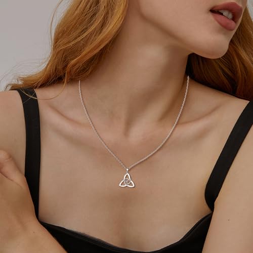 Image of Sterling Silver Pendant Necklace Charms Hypoallergenic Fashion Jewelry Dainty Valentines Day Birthday Gift for Women