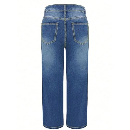 Barrel Jeans for Women Trendy High Waisted Baggy Wide Leg Cropped Relax Fit Denim Trouser Ankle Pants with Pockets4