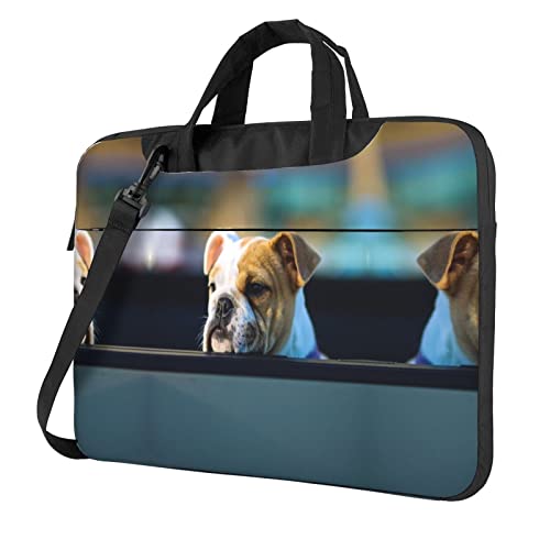 Sacoche ordinateur 13 en 14 pouces au joli motif bouledogue et abeille jaune