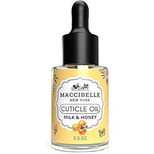 Cuticle Oil 0.5 oz - Heals Dry Cracked Cuticles (Milk and Honey, 0.5 Fl Oz)