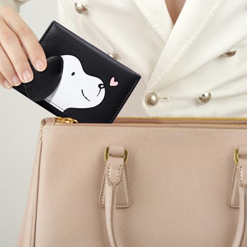 Sunwel Fashion Girls Cute 3D Puppy Mini Wallet Tiny Wallet Cash Pocket Card Holder ID Window Purse for Women (BLACK) 5