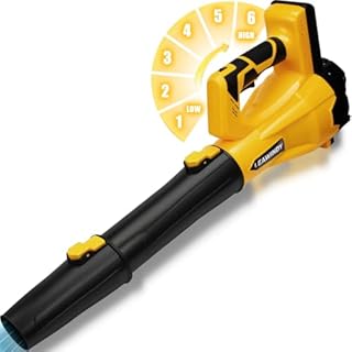 Cordless Leaf Blower for Dewalt 20V Max Battery(Tool Only), 560 CFM/180 MPH Electric Leaf Blower with 6-Speed Variable, Lightweight Leaf Blowers, Battery Powered Blowers for Yard, Lawn, Patio Cleaning