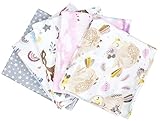 TupTam Muselinas para Bebé 70x80, 5 o 10 Piezas, Búho Beige Unicornio Rosa...