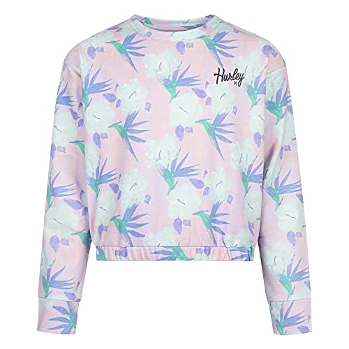 Sweat Fille Hurley Hrlg Printed Crew Neck imprimé confortable pour enfants