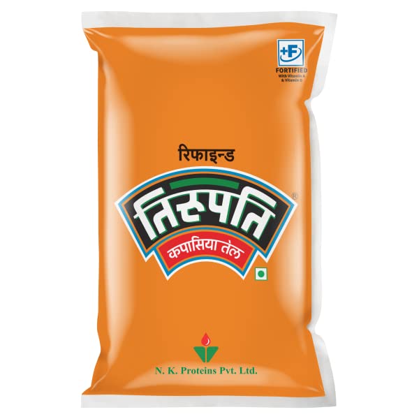 Image of TIRUPATI REFINED COTTONSEED OIL (1 LTR Pouch)