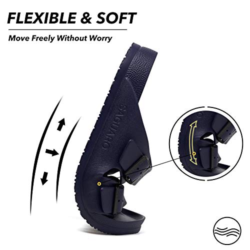 Image of SAGUARO Men's Women's Comfort Double Buckle Sandals Lightweight Adjustable EVA Sandals with Rubble Sole
