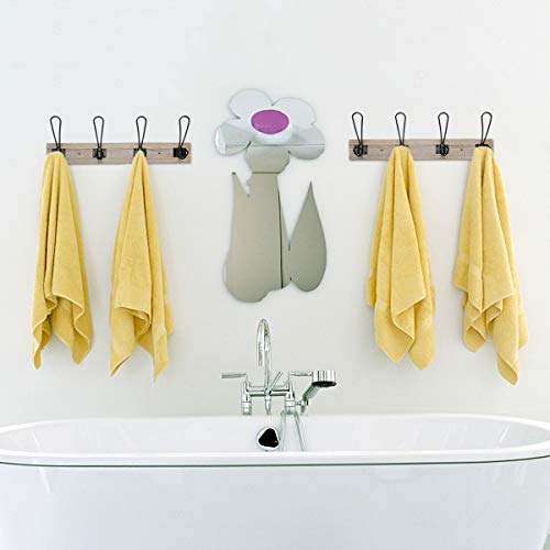 Sageme Wall Mounted Coat Rack, Wooden Entryway Vintage Rustic Coat Rack Hat Hanger Rack 3-Hook Rail For The Entryway, Bathroom, Bedroom, Kitchen, Mudroom Solid Wood (3 Hooks, Black) #TOP5