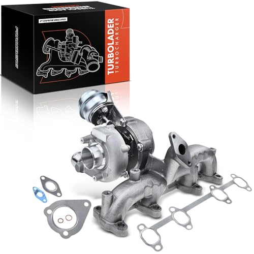 Frankberg 1x Turbocompresor Turbocompresor de gases de escape con Junta Compatible con Polo 9N A3 8P1 Pas.sat 3C2 Golf V 1K1 Oct.avia I 1U2 Ibiza III 6L1 Fabia I 6Y2 Leon 1P1 Replace# 038253019C