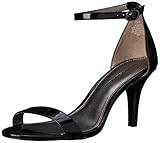 Bandolino Women's Madia Heeled Sandal, Black Patent, 7