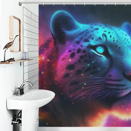Rideau de douche léopard imperméable anti-moisissure et lavable pour douche - 6