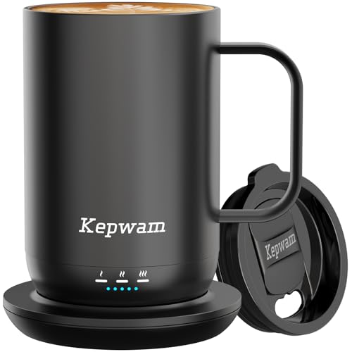 Kepwam Self-Heating Coffee Mug T1, 16oz Rechargeable...