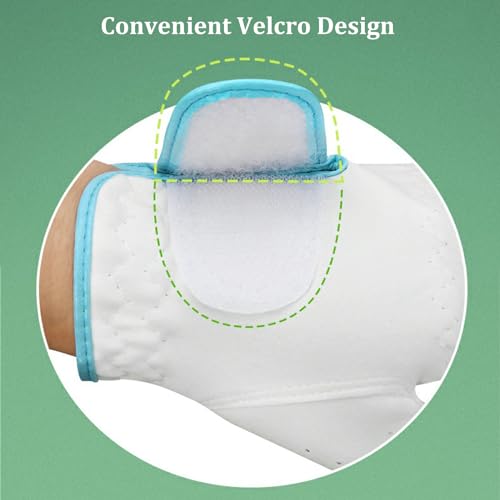 Guantes de golf de microfibra suave para mano derecha e izquierda 6