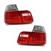 SPPC 4 Door L.E.D Taillights Red/Clear 4 pieces Assembly Set For BMW 3 Series E46 - (Pair) Driver Left and Passenger Right Side Replacement