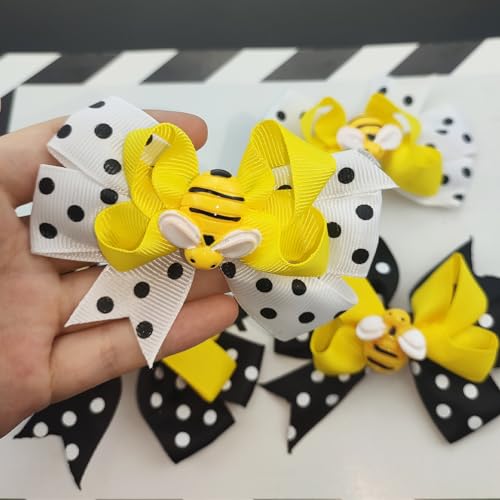 Jaczora 4 PCS Bee Hair Clips, Clips de Cabello Abeja miniatura 5