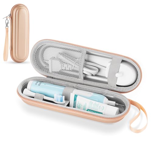 Image of Hard Shell Travel Case for Oral-B /Phlips Sonicare Electric Toothbrush (Gold)