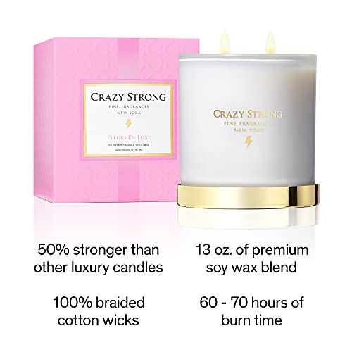 Crazy Strong Fleurs De Luxe 13 Oz. 2-Wick Floral Scented Candle #TOP2