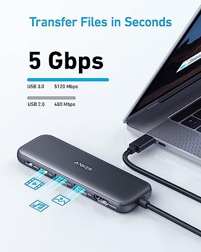 Anker USB-C Hub 332 (5-in-1) met 4K HDMI-scherm, USB-C 5x Gbps datapoort en 2 USB-A 5Gbps datapoorten voor MacBook Pro, MacBook Air, Dell XPS, Lenovo Thinkpad, HP laptops - Afbeelding 5