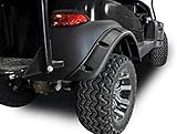 Huskey 4PCS Club Car Fender Flares With Black Self-Taping Screws For Precedent Golf Cart 2004-Current G&E Models,3-4 Inches Wide,Constructed of Impact-Resistant ABS plastic for Lifted Golf Cart