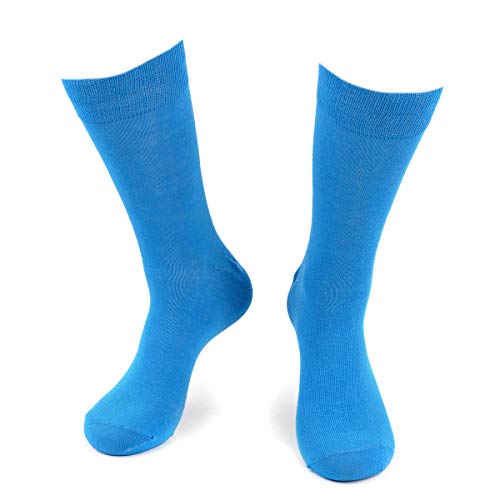 BG Premium Dress Socks for Men. Classic and Formal Apparel Patterned Socks, 3 Pair Set with a Gift Box - Turquoise Pattern3