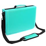 YOUSHARES 180 Slots PU Leather Colored Pencil Case - Large Capacity Carrying Case for Prismacolor Watercolor Pencils, Crayola Colored Pencils, Marco Pens, Gel Pens（Green）