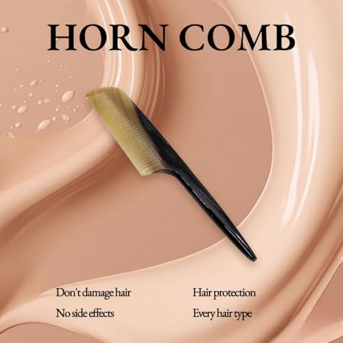 Image of SOFIYA CRAFT Ox Horn Comb Handmade Anti Static Natural Fine Horn Comb With smooth Handle- Professional Detangling Massage Fine tooth Comb A Great Gift - (9 inch) (9.3 - INCH)