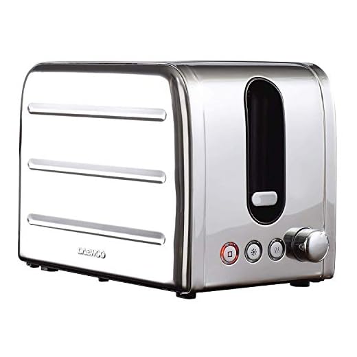 Daewoo Deauville 2â€“Slice Toaster Stainless Steel-SDA1786 Tostadoras, Multicolor, Único