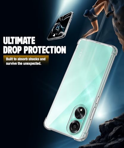 Image of WOW IMAGINE Clear Back Cover Case for Oppo A78 5G | Shockproof Soft TPU Case | Cushioned Edges for Ultimate Protection Back Cover Case - Transparent