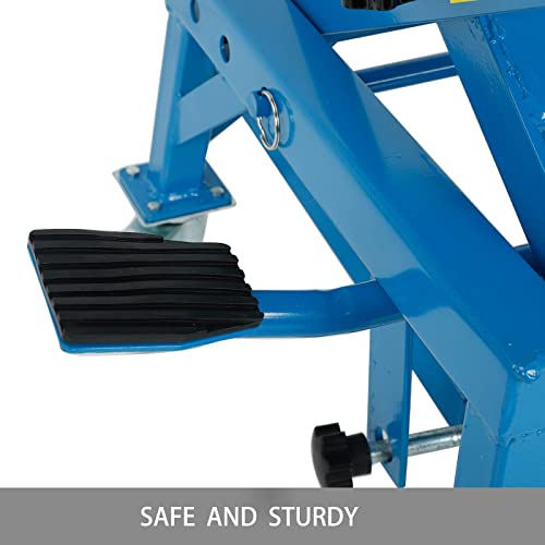 300Lbs Heavy Duty Hydraulic Motorcycle Scissor Jack Lift With The Foot Peg Hold Downs Fit For Motorbike Dirt Bike Hydraulic Center Stand Lift With 4 Wheels #TOP5