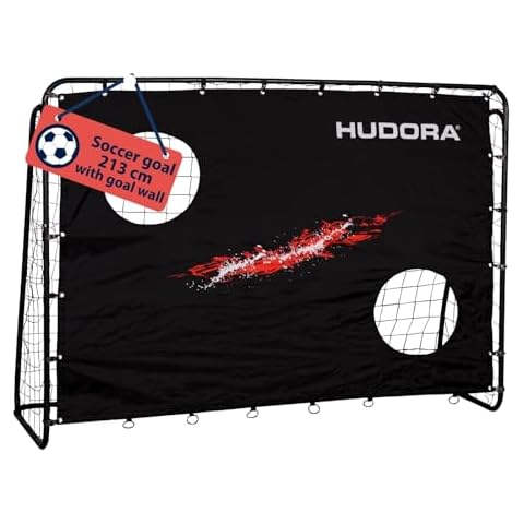 HUDORA Soccer Goal Trainer with Target Wall Cover